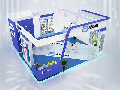 Alibaba Exhibition Booth With Modern Design Display Cabinets And Product Showcases 3d model