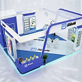 Alibaba Exhibition Booth With Modern Design Display Cabinets And Product Showcases