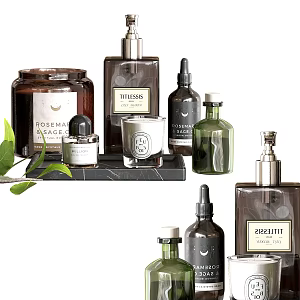 Bath products combination bathroom products toiletries 3d model