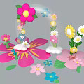 Vibrant Inflatable Flower Arch Decoration With Colorful Petals For Festive Events