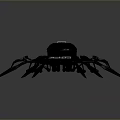 Mechanical Spider Robot With Black Body Multiple Legs And Antennas Design