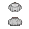 French Middle Style Ceiling Lamp 3d model