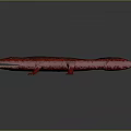 Detailed 3D Model of Red and Black Salamander Featuring Open Mouth and Lizard-like Body