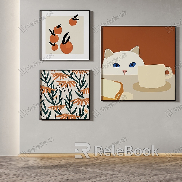 Simple abstract decorative painting model