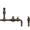 Modern pipe faucet pipe 3d model