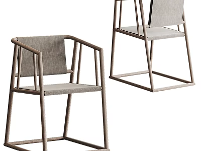 Modern Accent Chair With Wooden Frame And Light Gray Upholstered Design 3d model