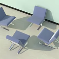 Stylish Blue Upholstered Accent Chairs With Modern Metal Legs For Living Room Decor