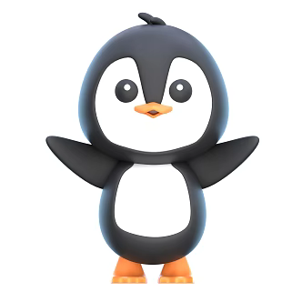 Modern Penguin Animal Cartoon Penguin 3d model