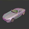 Silver Modern Sports Car With Sleek Aerodynamic Design And Smooth Reflective Finish