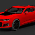 Red Sports Car With Black Roof Sporty Design And Alloy Wheels