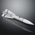 Military Missile Design Featuring White Body Tail Fins And Yellow Black Markings
