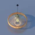 Woven Rattan Round Pendant Light With Warm Glow And Natural Material For Contemporary Home Decor