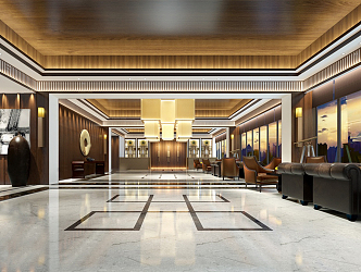 New Chinese Hall Company Lobby 3d model