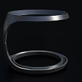 Modern Sleek Table Lamp With Curved Ring Design And LED Light Source 3d model