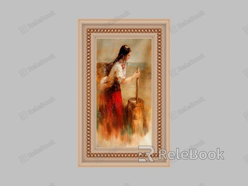 Picture Frame Photo Frame Oil Painting Hanging Painting Character Decorative Painting Wooden Frame Decorative Painting European Style Picture Frame European Style Picture Frame Classical Picture Frame model