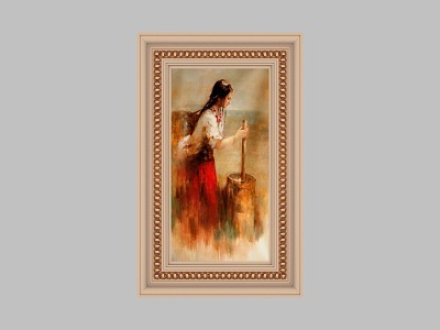 Picture Frame Photo Frame Oil Painting Hanging Painting Character Decorative Painting Wooden Frame Decorative Painting European Style Picture Frame European Style Picture Frame Classical Picture Frame model