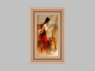 Picture Frame Photo Frame Oil Painting Hanging Painting Character Decorative Painting Wooden Frame Decorative Painting European Style Picture Frame European Style Picture Frame Classical Picture Frame 3d model