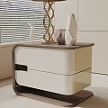 Modern Bedside Cabinet 3d model