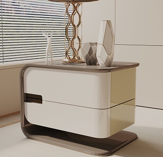 Modern Bedside Cabinet 3d model