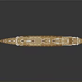 Classic Model Cruise Ship With Black White Red Hull And Multiple Funnels