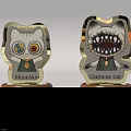 Monster Themed Trophies With Munchkin And Siamese Cat Character Designs