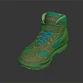 High Top Elliot Shoes Gray Blue Green Sneakers With Green Sole