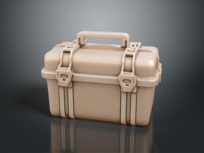 Toolbox tin box iron box plastic box container realistic 3d model