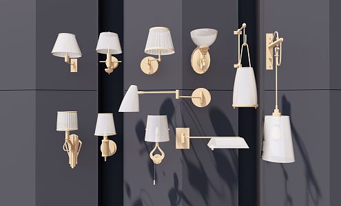 European-style wall lamp 3d model