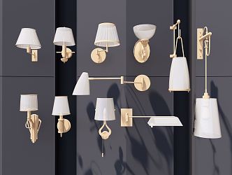 European-style wall lamp 3d model