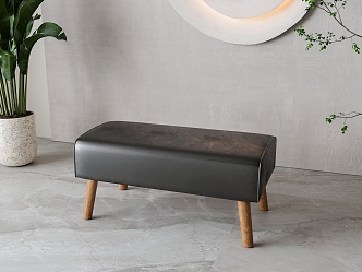 Modern leather stool 3d model