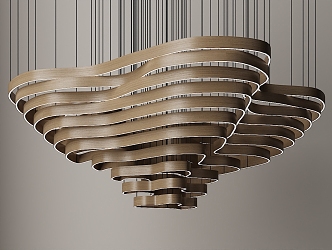 Special-shaped chandelier 3d model