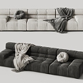 Poliform three-seat sofa leisure sofa 3d model