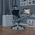 Ergonomic Office Chair With Headrest And Adjustable Backrest For Home Office Setup 3d model