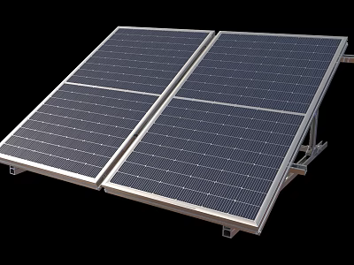 Durable Solar Panel Mounting Hardware Tools with Metal Support Structure 3d model