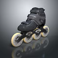 Black Powerslide Inline Skates with Yellow Wheels and Durable Sports Design