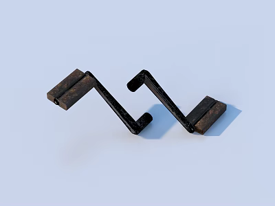 Black Metal Symmetric L shaped Bracket Connector Industrial Mechanical Component with Sturdy Design 3d model