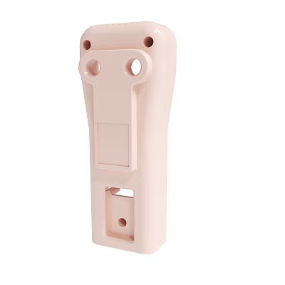 Pink Plastic Component With Holes And Square Design For Mechanical Use 3d model