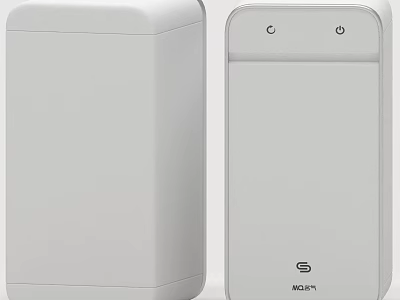 Two White Modern Kitchen Appliances With Sleek Compact Design And MID-PLY Brand 3d model