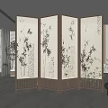 New Chinese Style Screen Partition 3d model