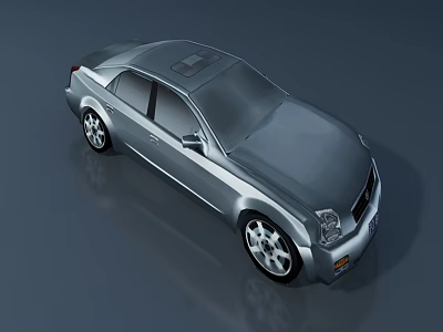 Silver Modern Sedan 3D Rendering With Sleek Exterior And Alloy Wheels 3d model