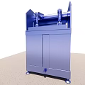 Blue Vertical Industrial Equipment With Steel Frame Control Panel And Sturdy Base