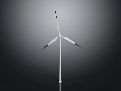 Efficient Wind Turbine Equipment For Renewable Energy With Three Blades And Tower Structure 3d model