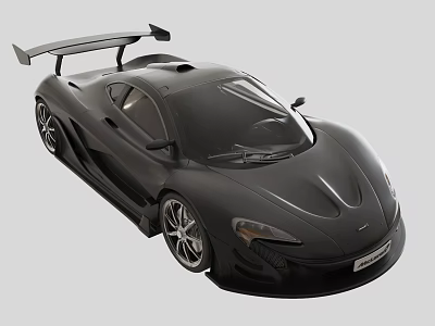 Black McLaren Sports Car With Sleek Design Rear Wing And Sporty Wheels 3d model