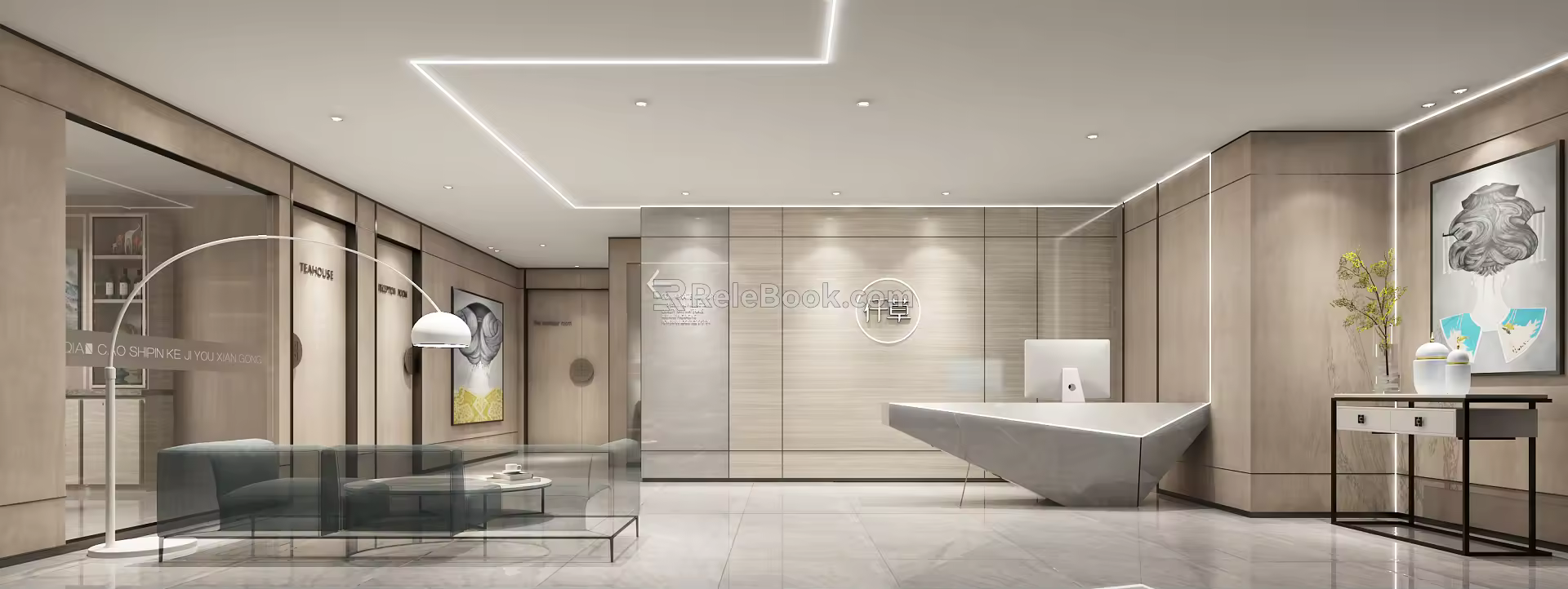 Modern Hall 3d model
