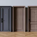 Hinged Doors With Paneled Designs In Dark And Natural Wood Tones For Stylish Home Interior