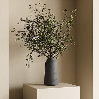 Dried Branches Vase 3d model