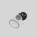 Modern Black Base Wall Sconce With Transparent Glass Shade And Metal Fixture