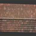Sloped Red Tile Roof Model With Varied Red Tones And Mossy Accents