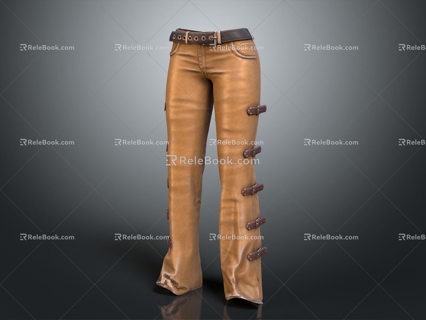 Modern Pants Steampunk Pants Women's Trousers Women's Trousers 3d model