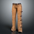 Modern Pants Steampunk Pants Women's Trousers Women's Trousers 3d model